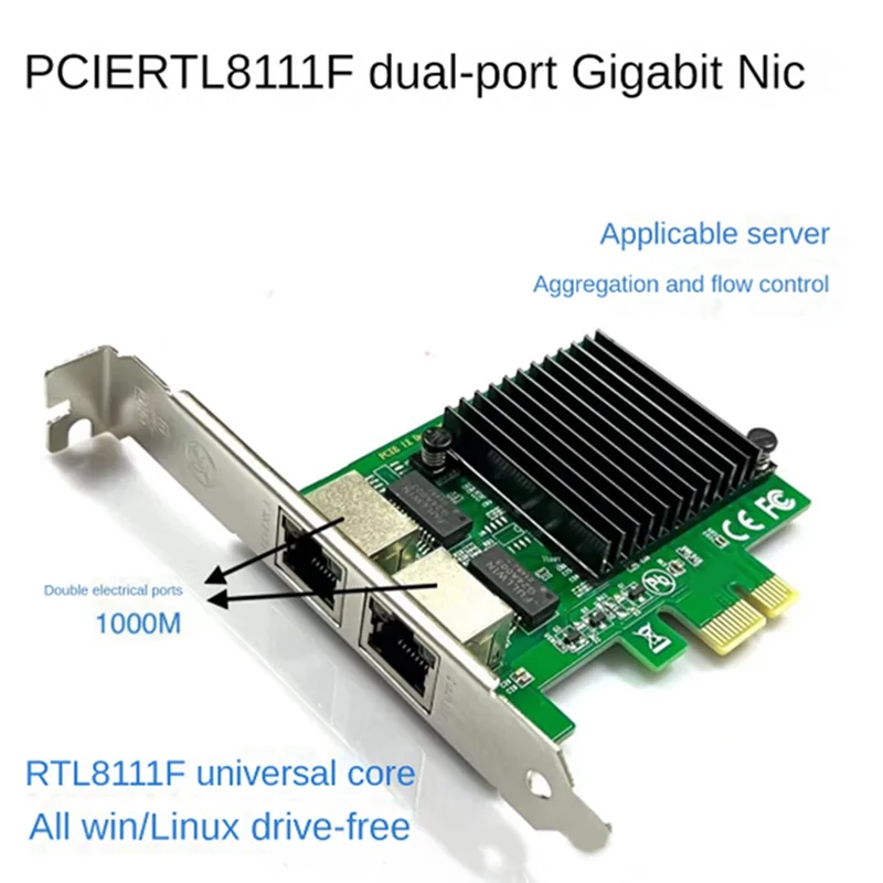 Controller Dual Port RJ-45 1000 Mbit/s PCI-Express X 4 Gigabit Ethernet Server Adapter Dual Port Netzwerk Interface Controller