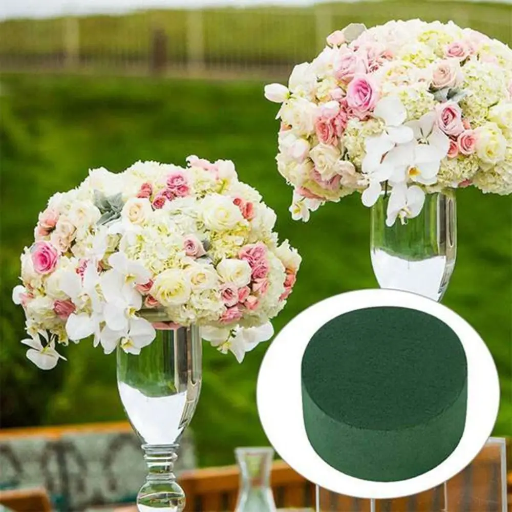 10PCS Round Floral Foam Blocks Green Fresh-Keeping Floral Foam Brick Foam DIY Flower Arrangement Kit Artificial Flower Mud