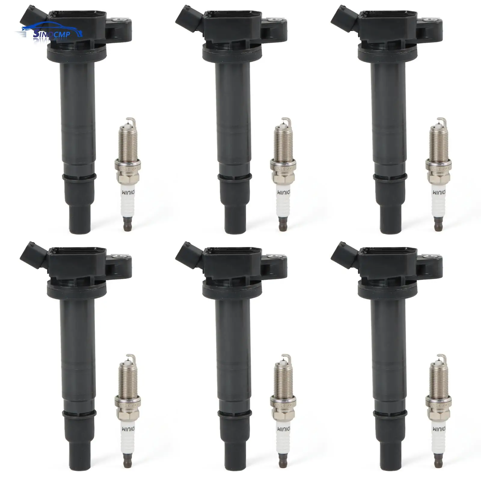 6 Sets Ignition Coil & Iridium Spark Plug Kit For 2003-2019 Toyota Tacoma 4-Runner Camry Solara UF495 90919A2001 B284 9091902248