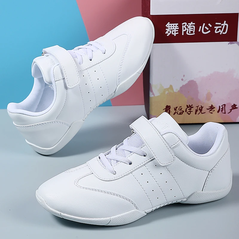 6684 Children\'s competitive aerobics shoes White cheerleading shoes Training competition shoes Artistic gymnastics shoes Square