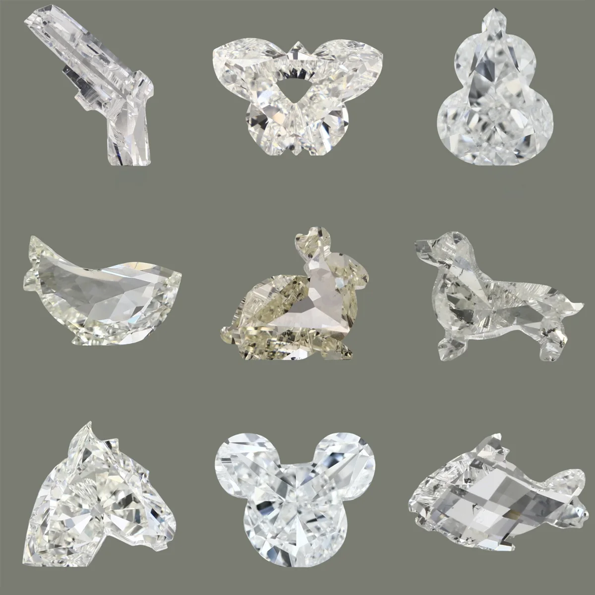 Customized Diamond Cut Animal Cut Letter Cut President Portrait Cut for Ring Necklace Earring Bracelet Customization