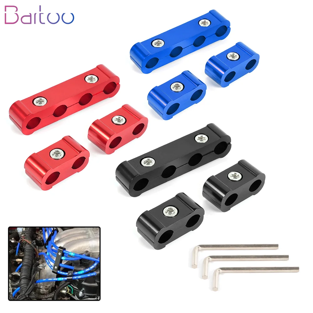 New 3Pcs Divider Organizer Clamp Kit Car Spark Plug Electrical Wire Clamp Separator Line Lgnition Cable Clip For 8/9/10MM HR055