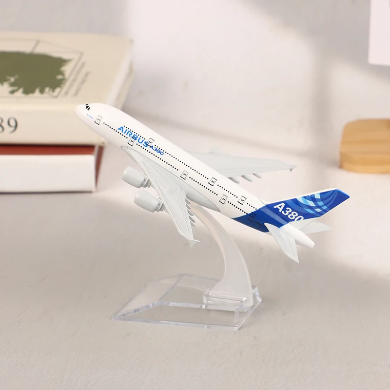 16CM A380 Original Model Alloy Airplane 1:400 Scale Metal Airplane Replica Diecast Aircraft Aviation Collectibles Toy For Boys