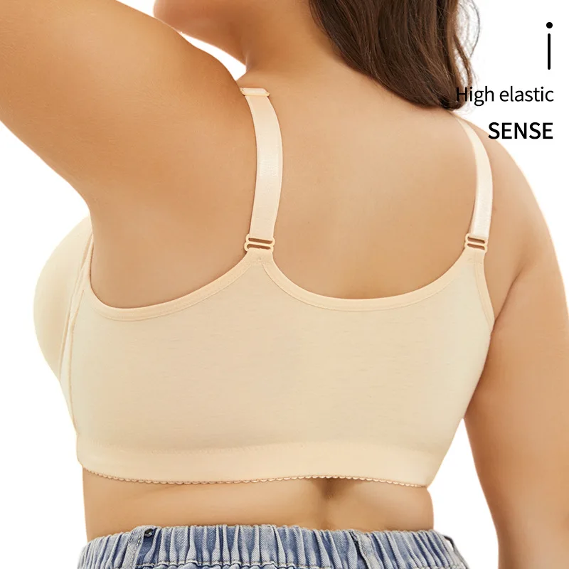 حمالة صدر A-G Cup 34-50 مع إغلاق أمامي وتغطية كاملة للملابس الداخلية من الدانتيل الكبيرة بدون خياطة #4