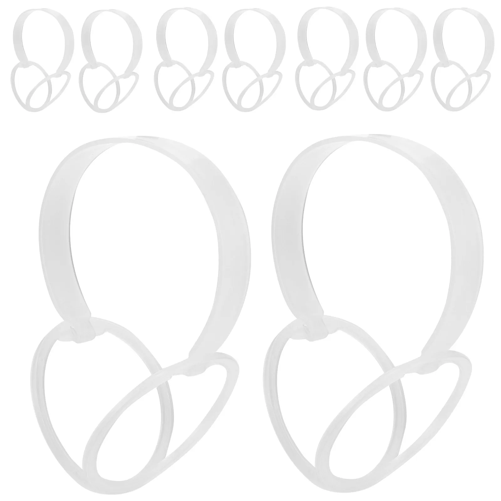 

10Pcs Earmuff Frame Holder Plastic DIY Warm Ear Warmer Accessory Foldable Transparent Earmuff Frame Shelf for Winter Protection