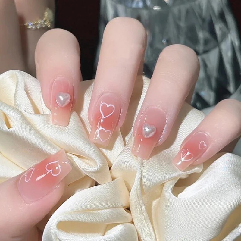 

Full Cover Nail Tips Wearable Fake Nail Press On Nails Artificial False Nails Full Cover Nail Patch Stickers Nail Decorations