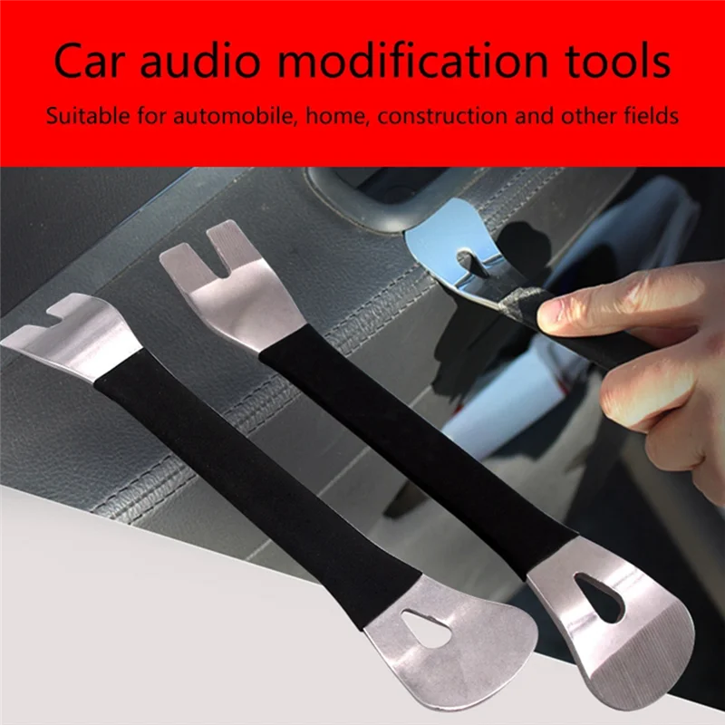 

6 PCS Auto Door Clip Trim Removal Tools Kits Car Dashboard Audio Radio Panel Repair Metal Removal Pry Disassembly Tools