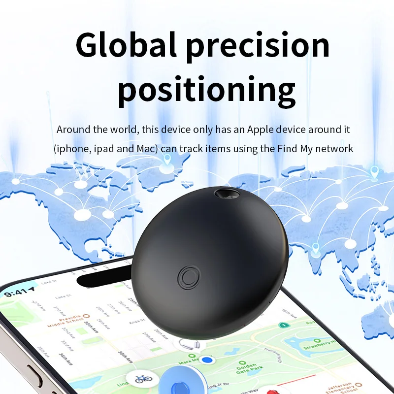 

Smart Air Tracker Tag Беспроводная зарядка Bluetooth Key Finder Работает с Apple Find My (IOS) Водонепроницаемые предметы для багажа