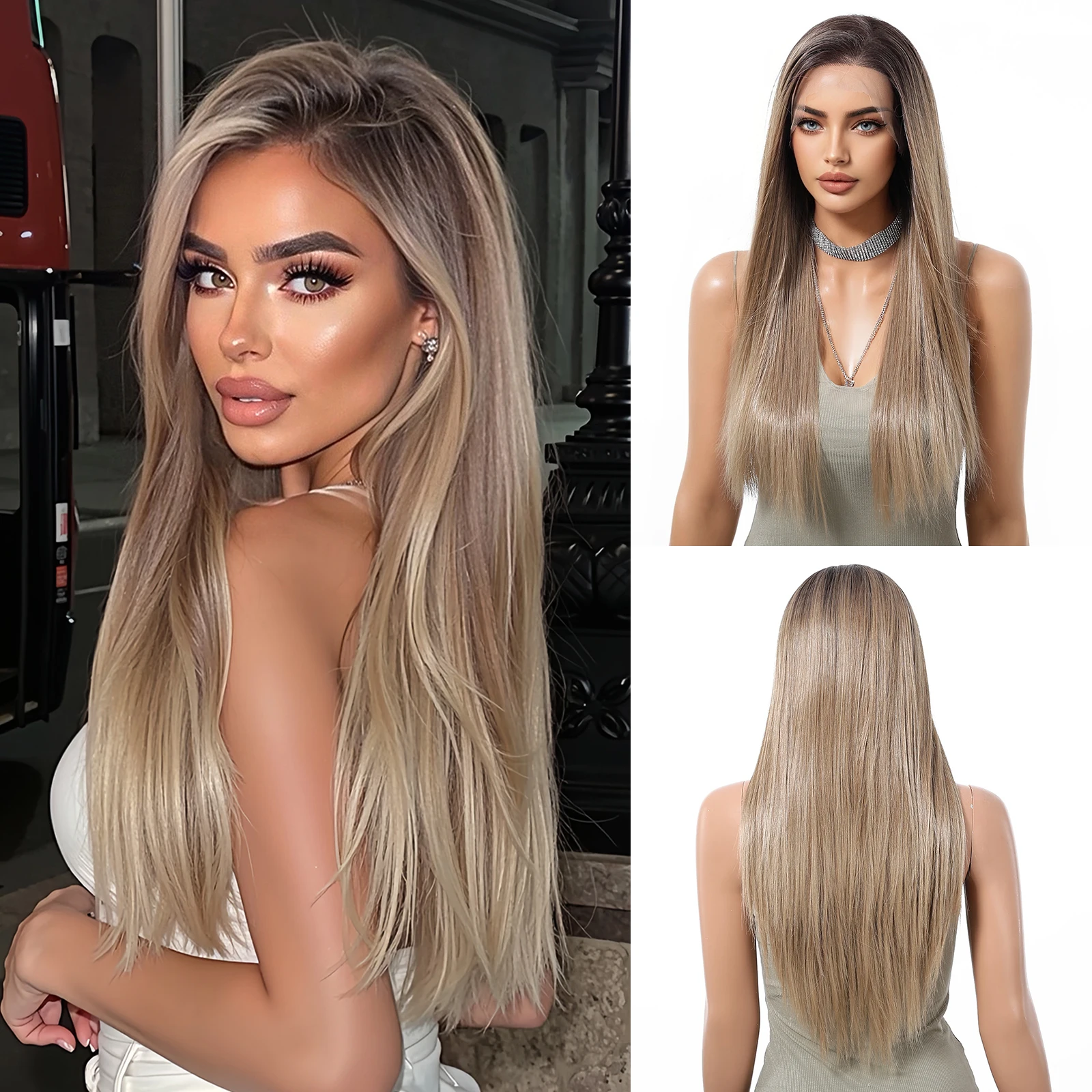 haircube-13-6lace-front-wig-long-straight-blonde-highlight-synthetic-wig-middle-part-heat-resistant-daily-wear-cosplay-halloween
