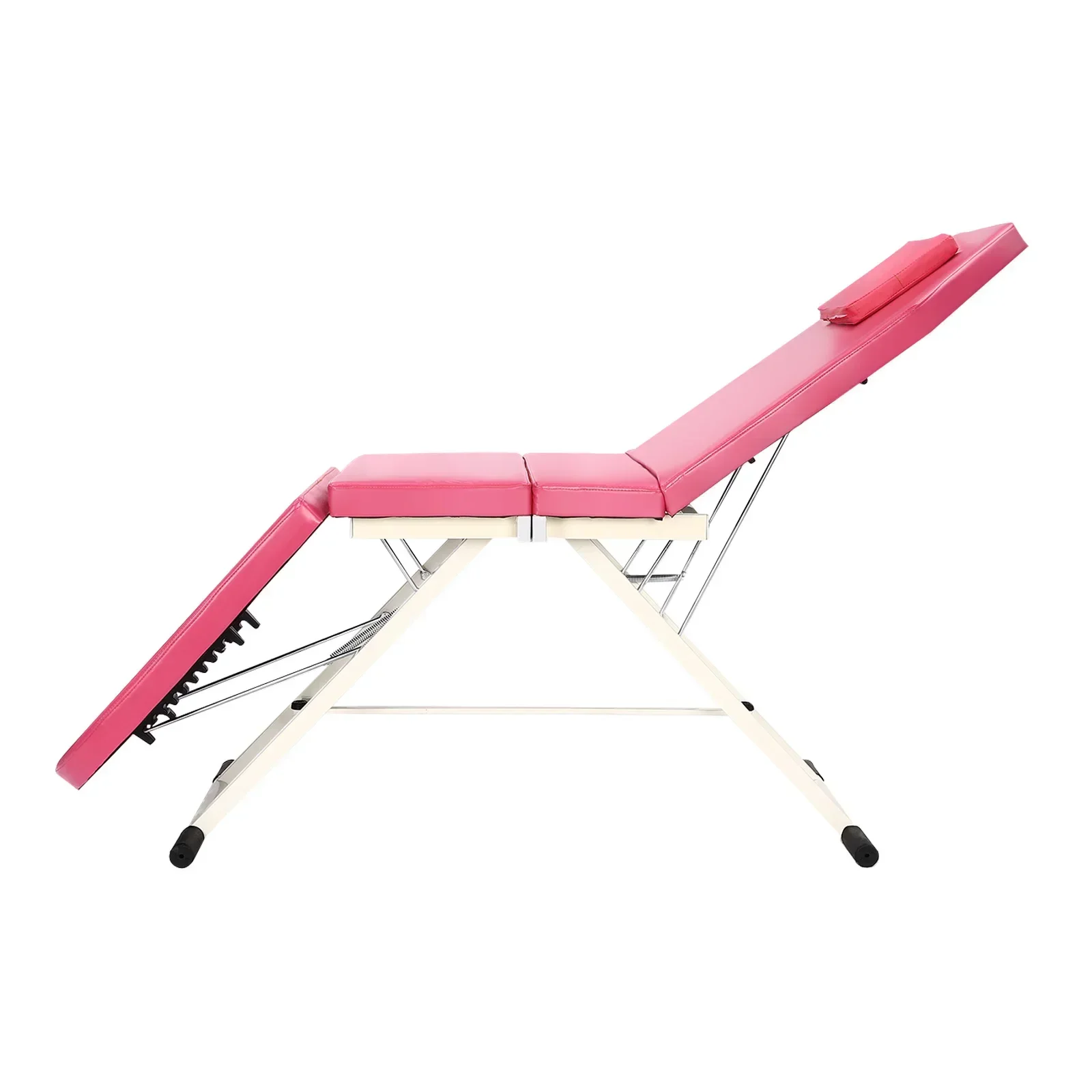 NIEUW 182 x 60 x 60 cm, opvouwbare draagbare massagetafel tot 200-250 kg met hoofdsteun roze - afbeelding 2