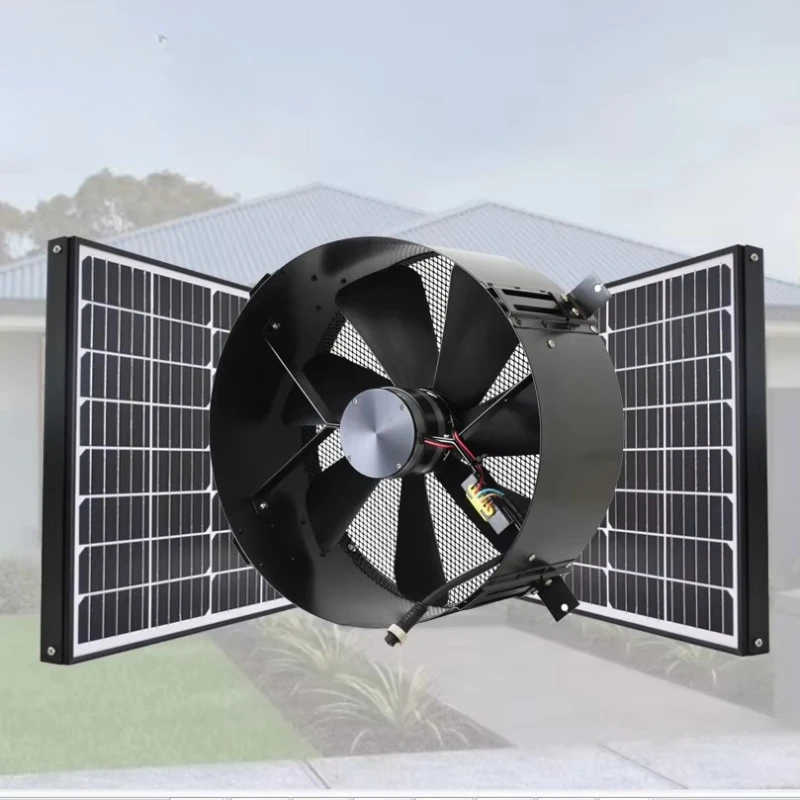 

Ecological solar exhaust fan New invention Solar panel light wall fan