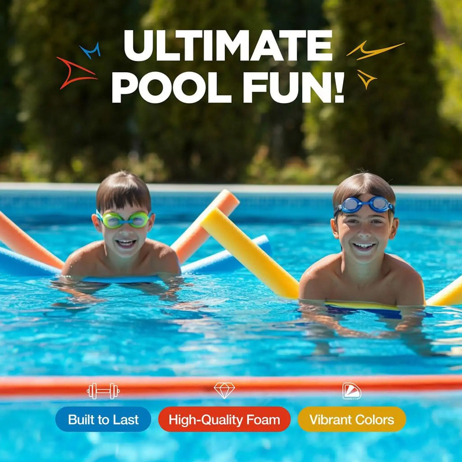 2026 Schwimmende Poolnudeln: Bunte, weiche Schaumstoff-Schwimmhilfen für Aerobic, Bastelprojekte, Partys und Wassersport – Detail 11