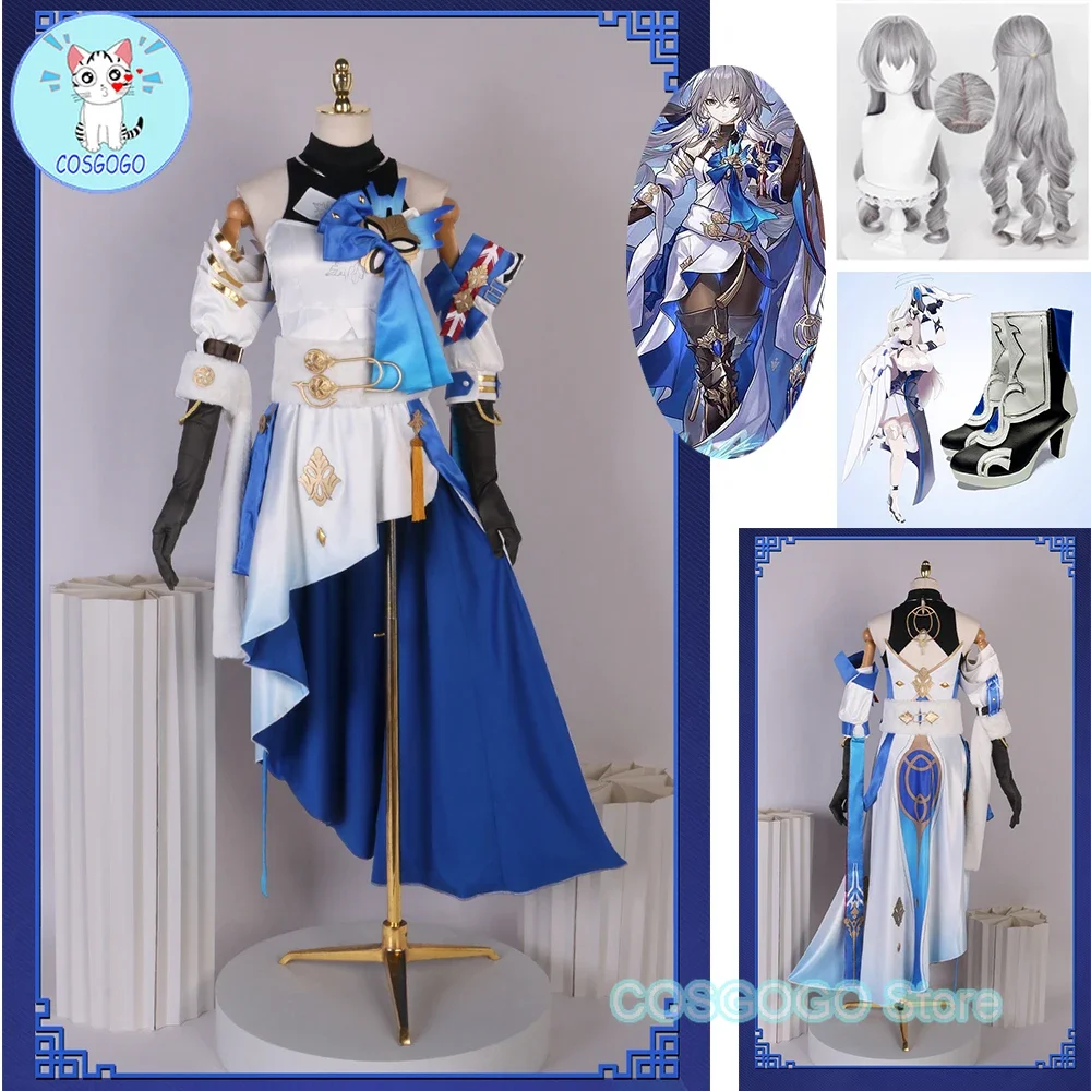 Game Honkai: Star Rail Bronya Cosplay Kostuum Halloween Outfits Vrouwen Jurk Pruik Schoenen Mooie Sexy Kleding