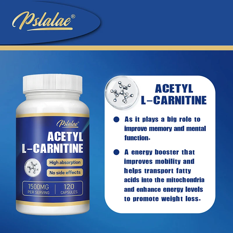 Acetyl L-Carnitine - Promote Muscle Growth Energy Support Anti-fatigue Exercise Dietary Gym Supplement