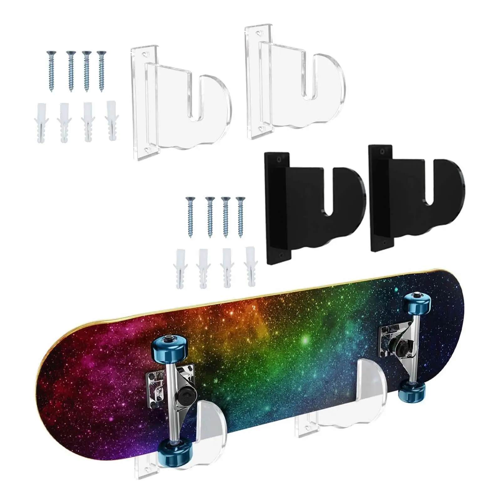 Skateboard Wall Mount Modern Space Saving Simple Installation Skateboard Storage Rack for Home Long Boards Accessories Cruisers