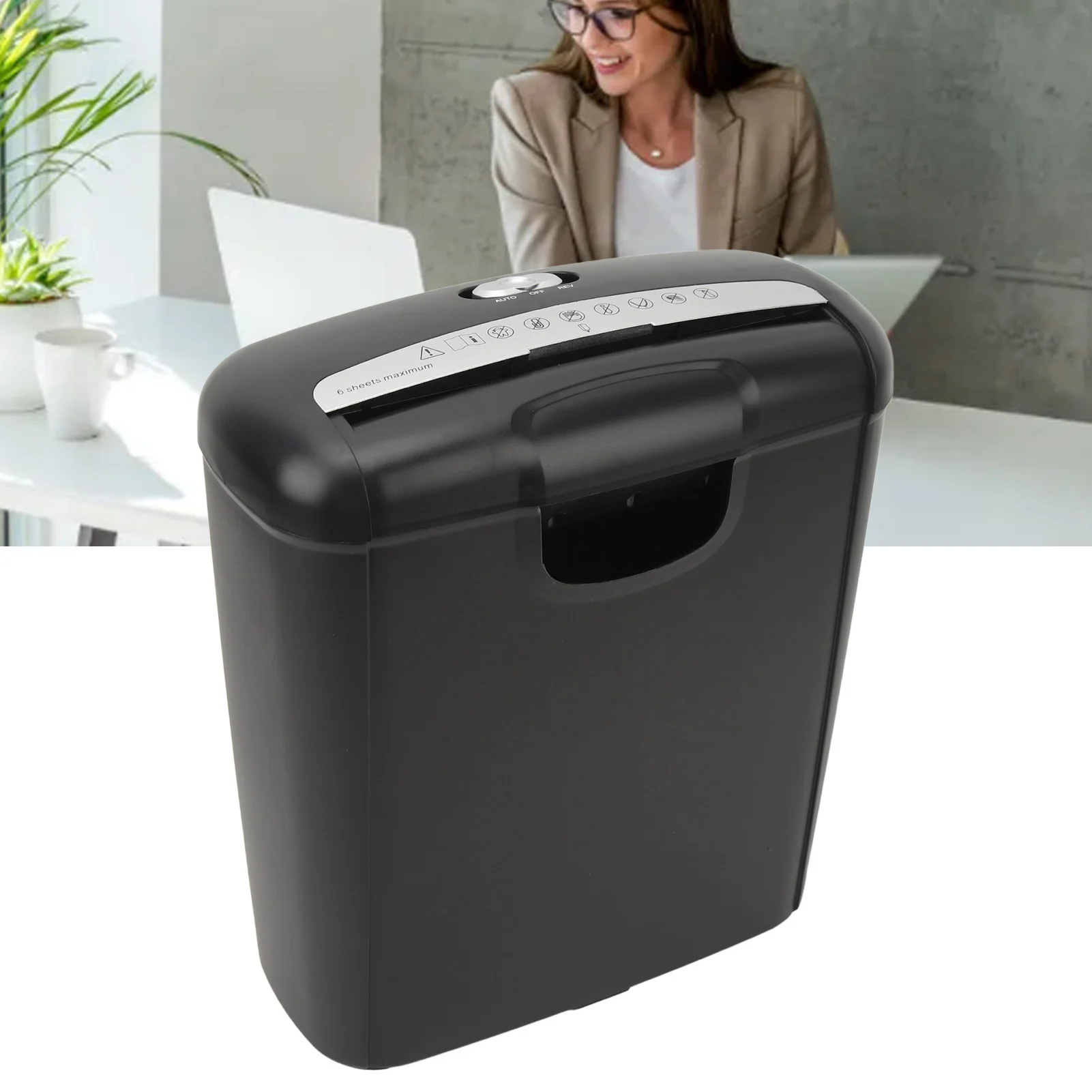 Electric Paper Cutter Strip Cut  Desktop Electric Paper Document Cutter for Home School