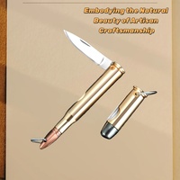 Keychain Knife Mini Folding Pocket Knife Portable Brass Tool For Outdoor Camping Box CutterCamping