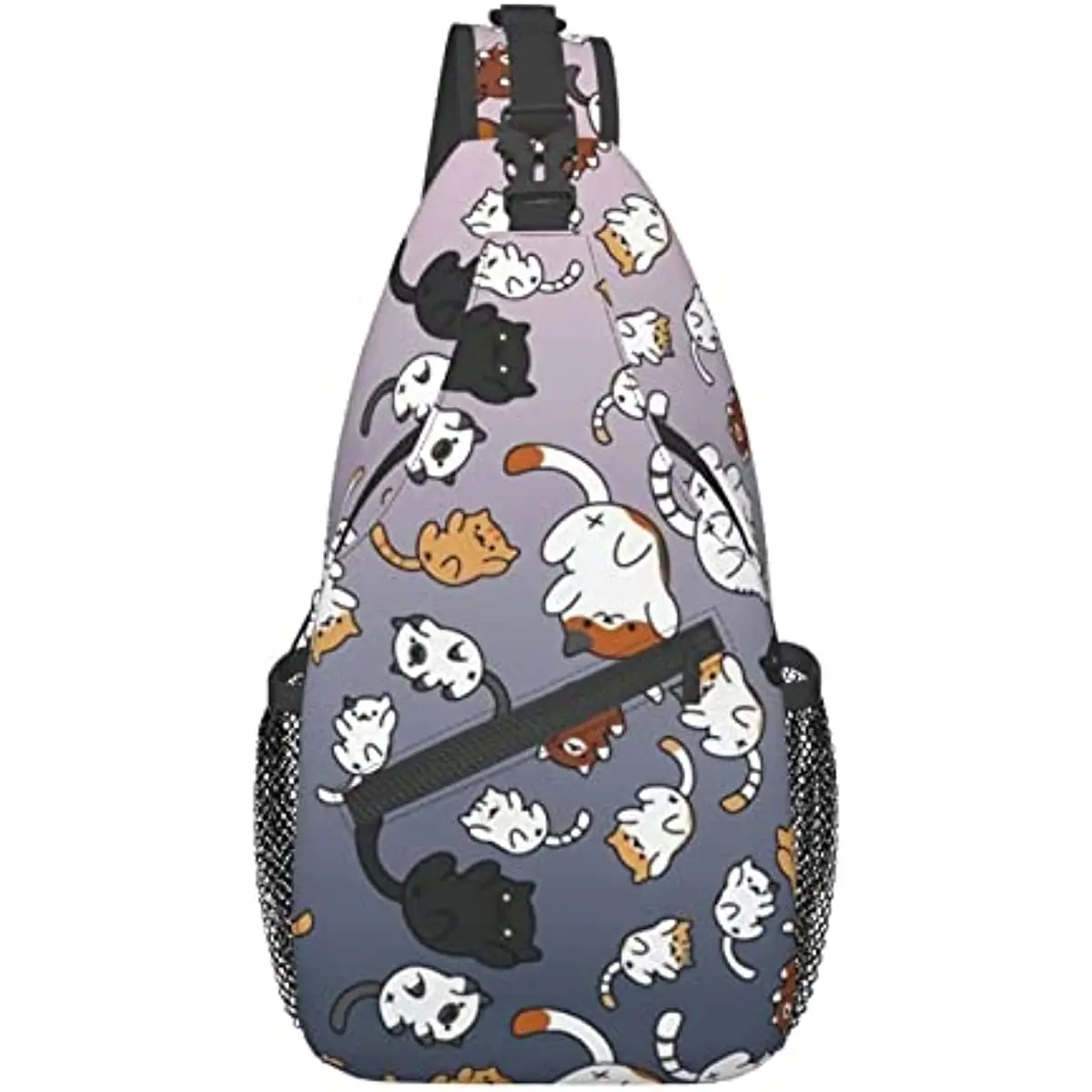 

Cute Cartoon Cat Sling Bag Fashion Crossbody Chest Bag Backpack Shoulder Bag for Travel Hiking Cycling Camping Casual Unisex