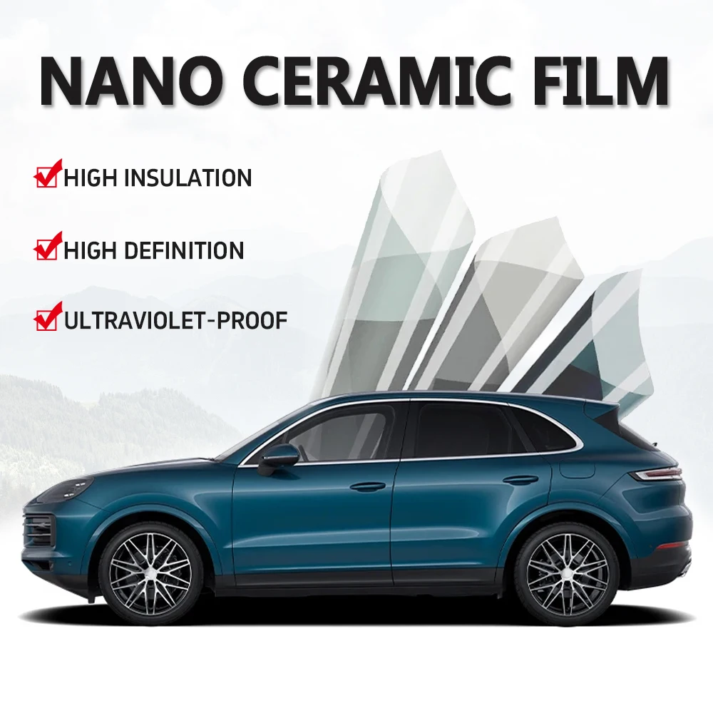 50x400cm High Rejection HIR100% IR100% Heat Resistant Privacy Protection Nano Ceramic Window Solar Film Tint Film For Car
