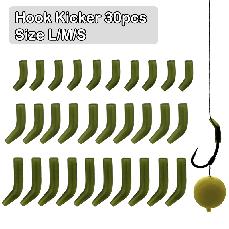 30x Carp Fishing Accessories Hook Kickers Line Aligner Size S/M/L Fit For Shank Hook 2/4/6/8/10  Hair Rigs Terminal Tackle