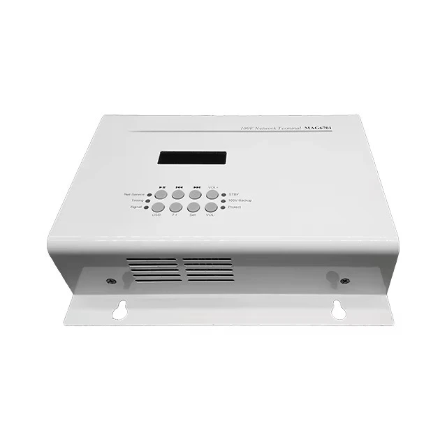 IP system with built-in amplifier Dual network interface MP3 USB sd card ip network end point
