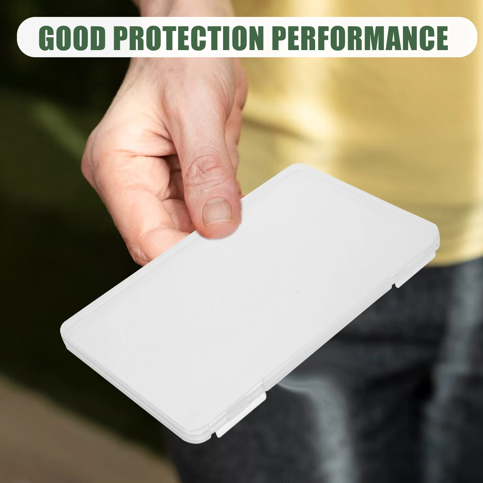 

3pcs ID Storage Box Business Card Holder Clear Organizer Photo Container Greeting Cards Keeper Plastic Name Badge Jewelry Case