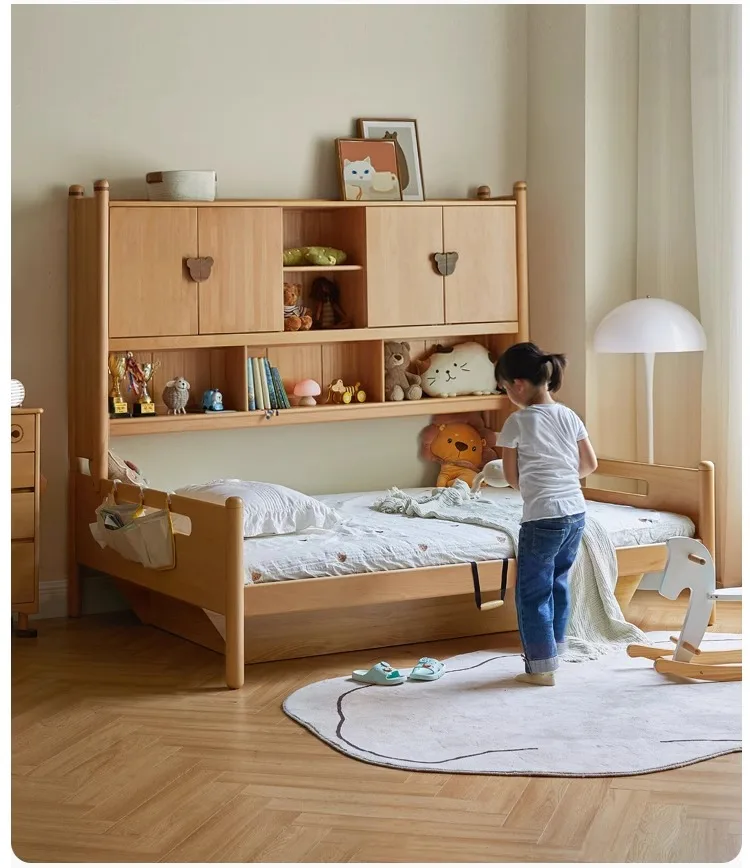 #  With Integrated Storage Cabinet | Multi-Functional Children's Bed With Shelves And Drawers