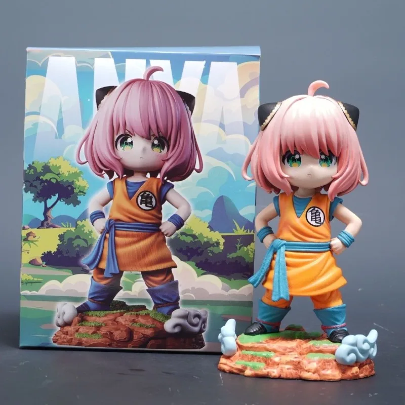 Nova família espião x anya forger q versão figura criativa ins de alto valor bidimensional linda menina anime boneca ornamento de mesa
