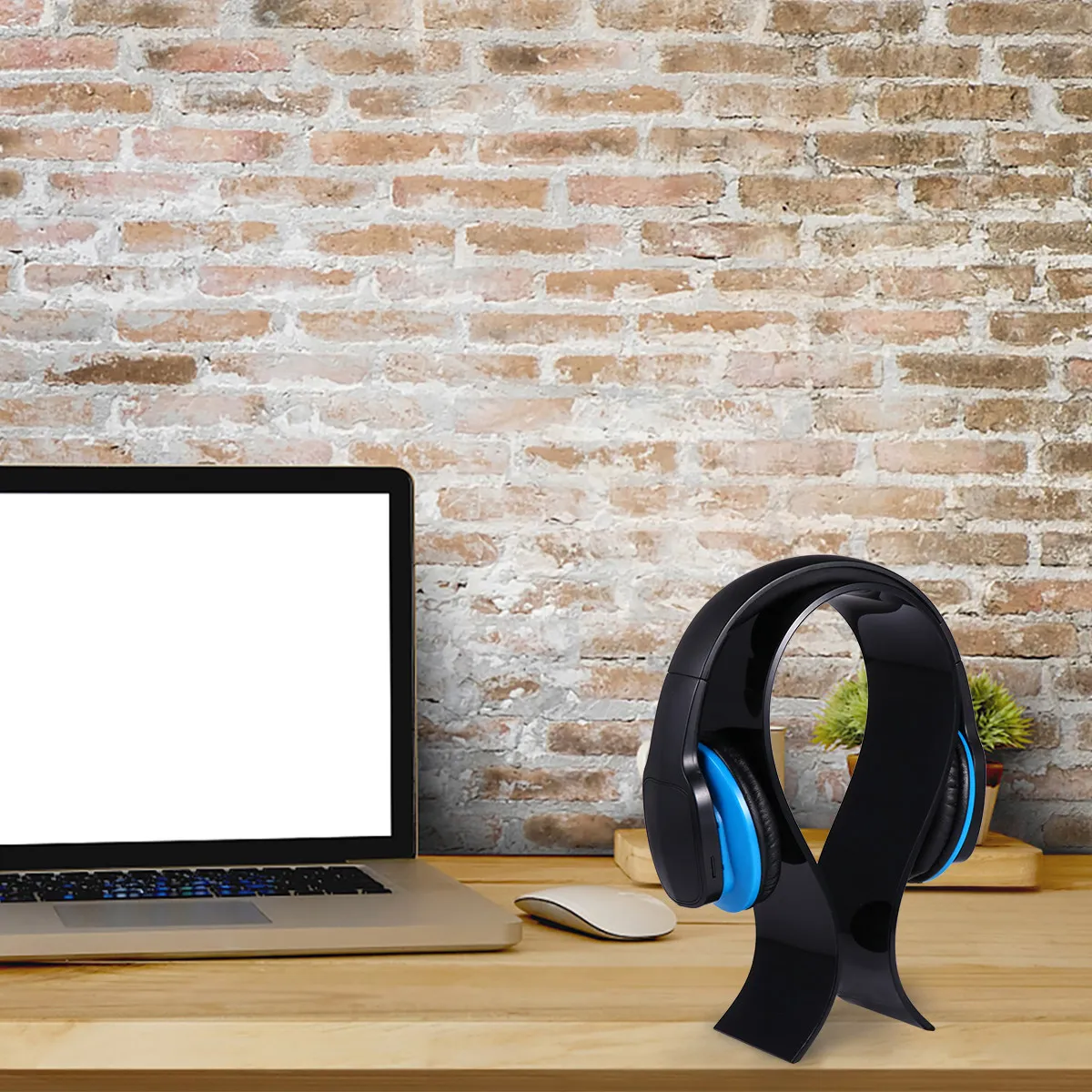 Acrylic Headphone Stand Elegant Compact Lightweight Headset Rack for Large Small Headphones Keeps Desk Tidy Organized Easy