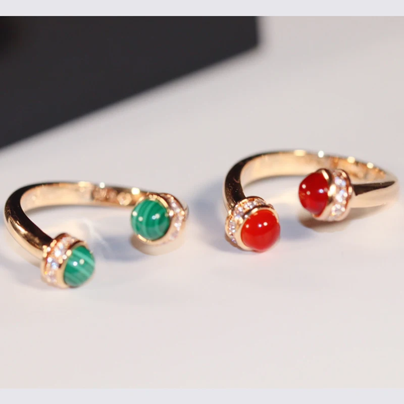 Quality Brand Pure 925 Sterling Silver Jewelry  Quality Rings Colorful Stone Rings Colorful Gem Stone Rings Natural Stone