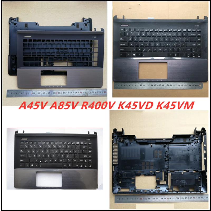 

New Laptop Top Case shell Palmrest Upper Cover Bottom Cover Carcass Housing Cover Case For Asus A45V A85V R400V K45VD K45VM