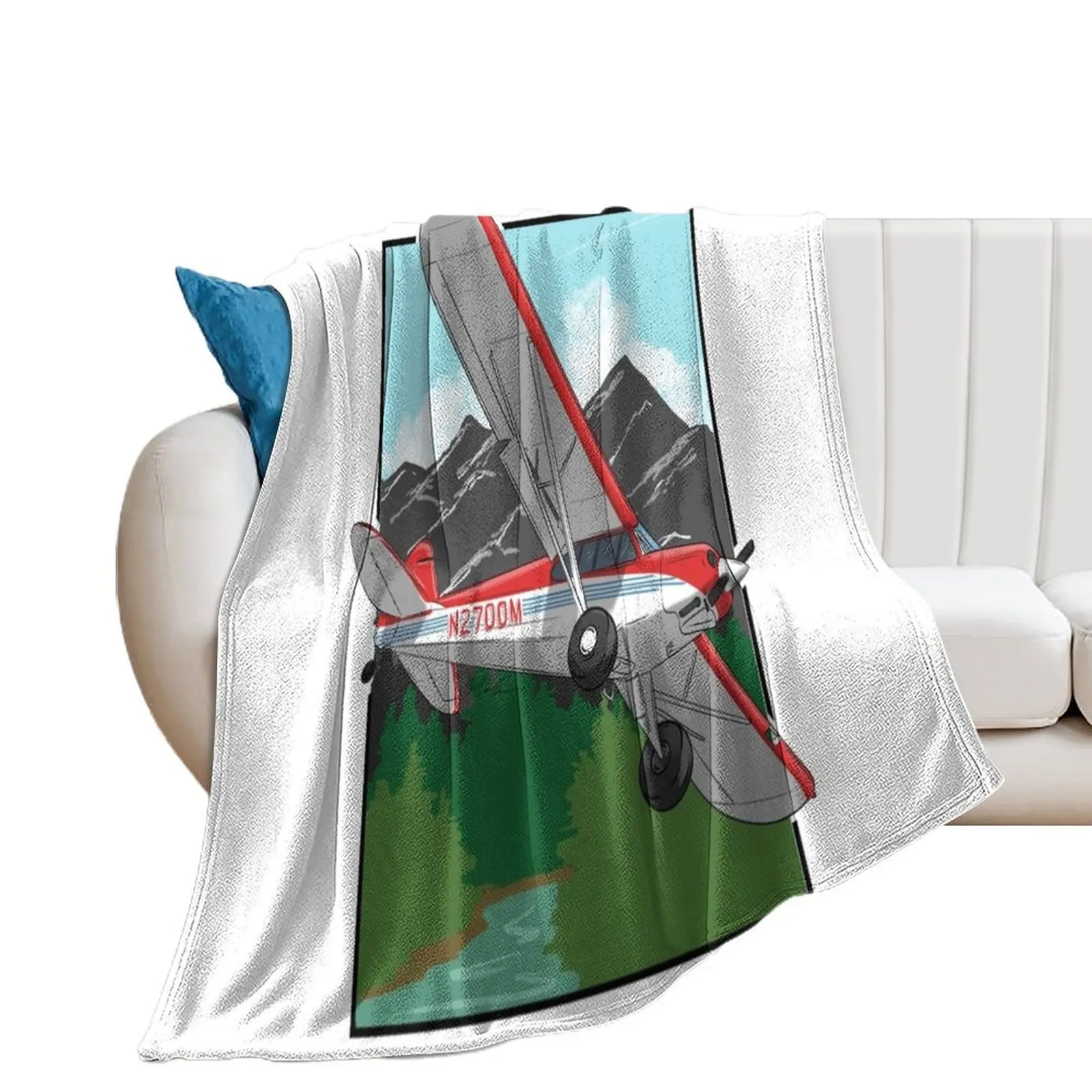 PA 18 Super Cub N2700M Throw Blanket warm winter Multi-Purpose Bed blankets ands Blankets