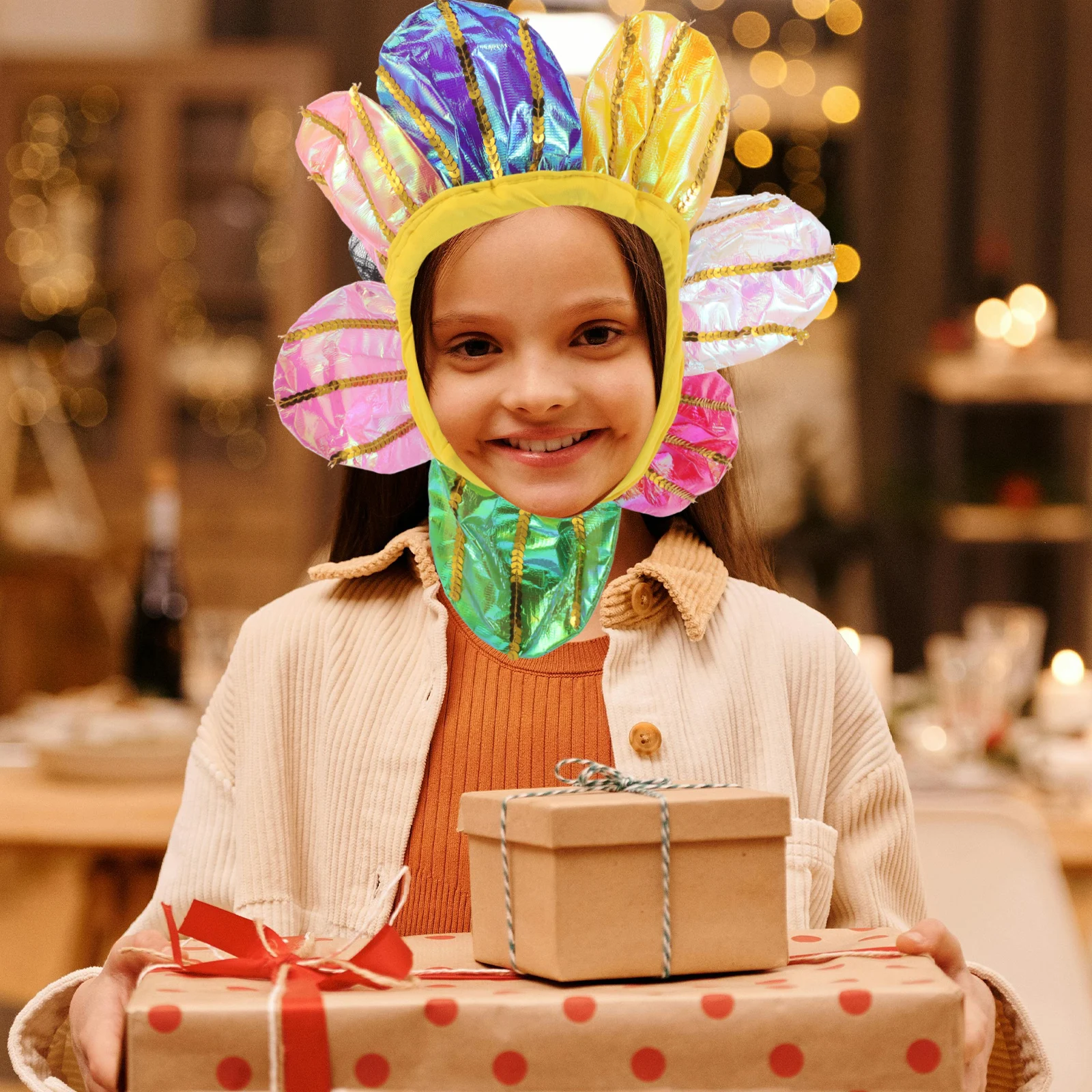 

Cute Sunflower Headgear For Kids Festival Dance Costume Lightweight Comfortable Flower Headpiece Party Accessories Stage