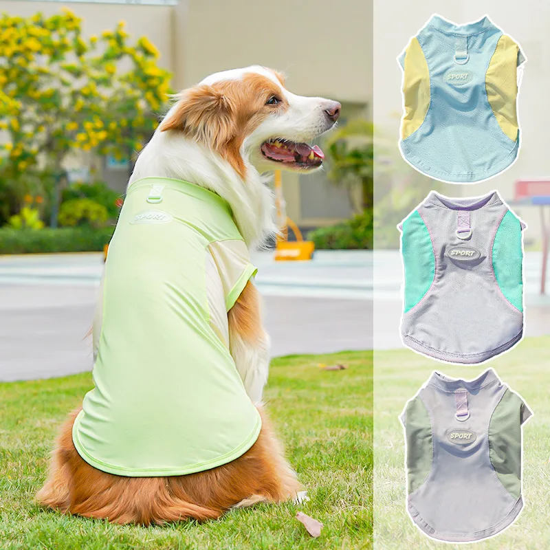 Dog Cooling Shirt Ice Silk Summer Pet Clothes Vest Sun Protection for Large Dogs Cats
