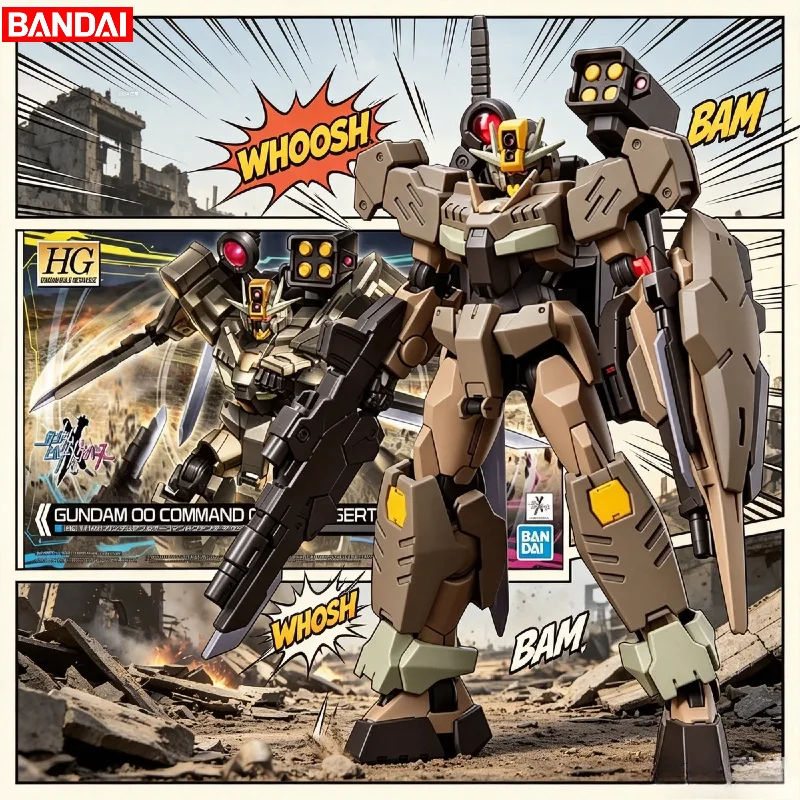 【IN STOCK】Bandai HG 1/144 Gundam 00 Command Qan[T] Desert Type Gundam Build Metaverse Collection Model Action Figure Boys Toys
