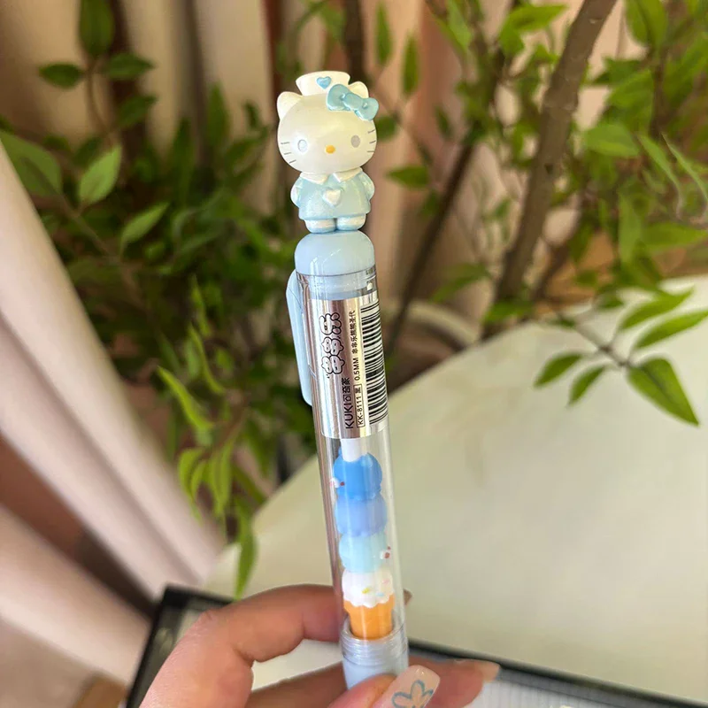 

Гелевая ручка Hello Kitty из бисера 0,5 мм с черными чернилами, пресс-ручка для студентов, подруг, подарок для девочек