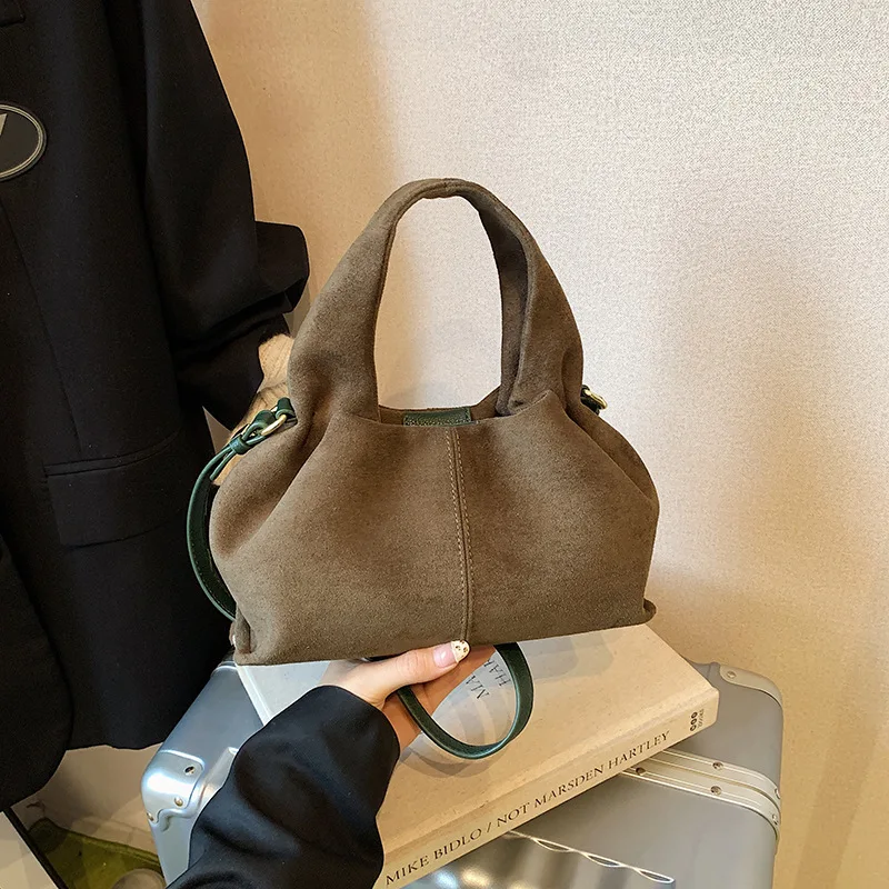 

Autumn Matte Leather Shoulder Bag for Women Luxury Crossbody Purse with Top Handle Minimalist Day to Night Bag for Daily Use