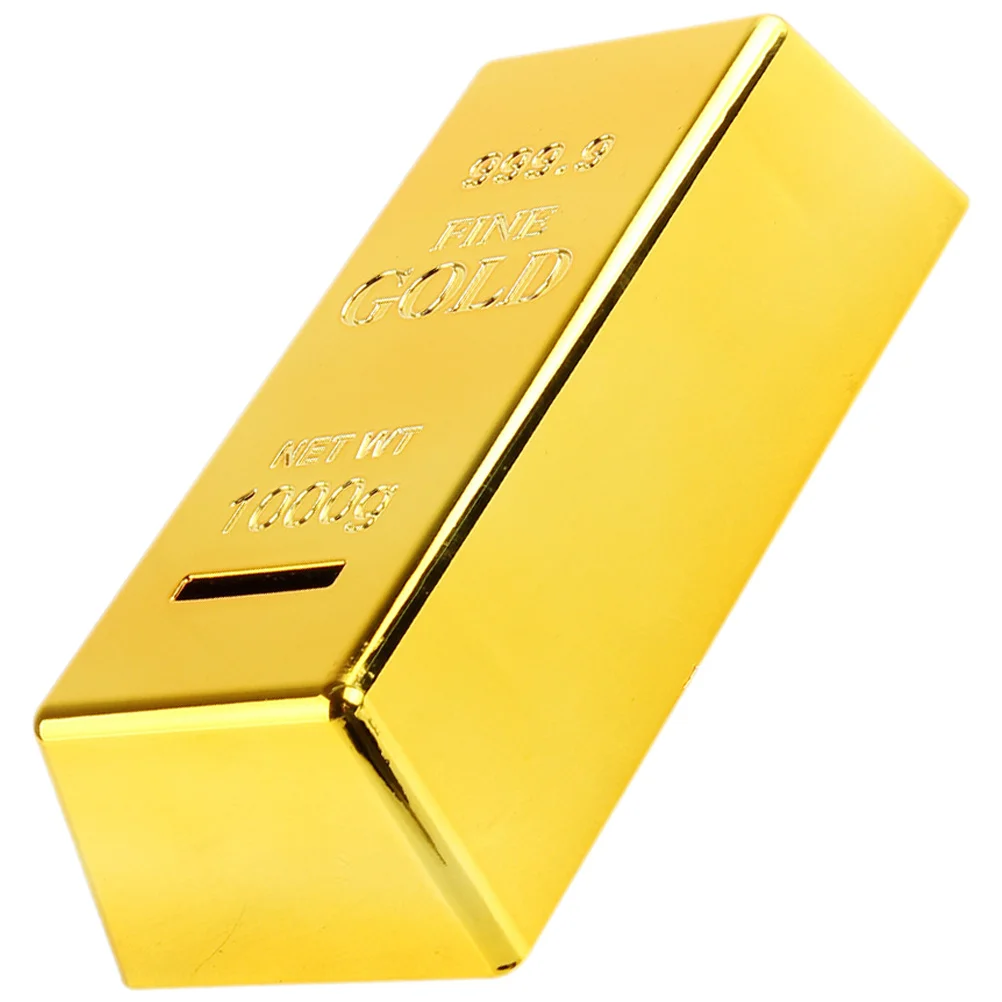 Ziegelform Sparschwein Kunststoff Münzglas für Kinder Geld sparen Gold Bar Simulation Design Home Decor Geschenk