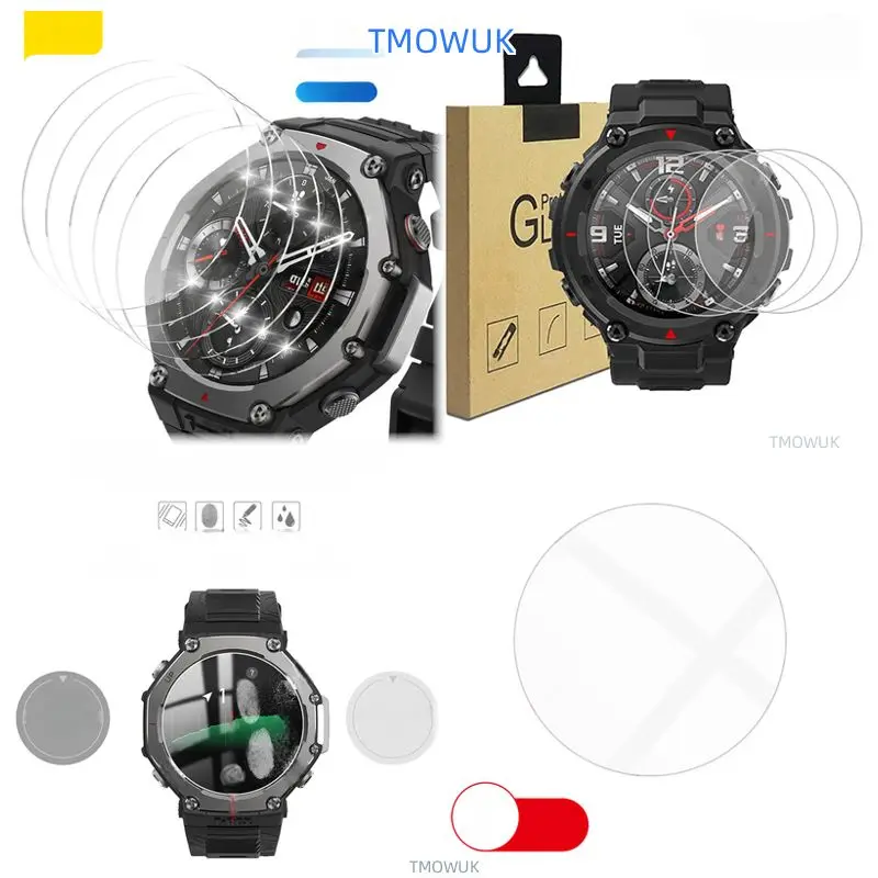 

For Amazfit T-Rex3Pro TRex 3Pro Watch Screen Tempered Glass, 9H Anti-Scratch, HD Clear Bubble-Free Protective Film Accessory