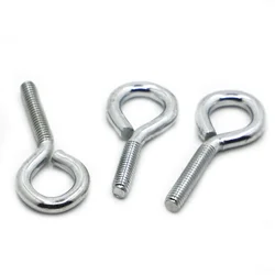 Zinc Plated  Steel Sheep Eye Screws Closed Hook With Ring Screw Lifting Ring Sheep Horn Eye Bolt M3 M4 M5 M6 M8 M10