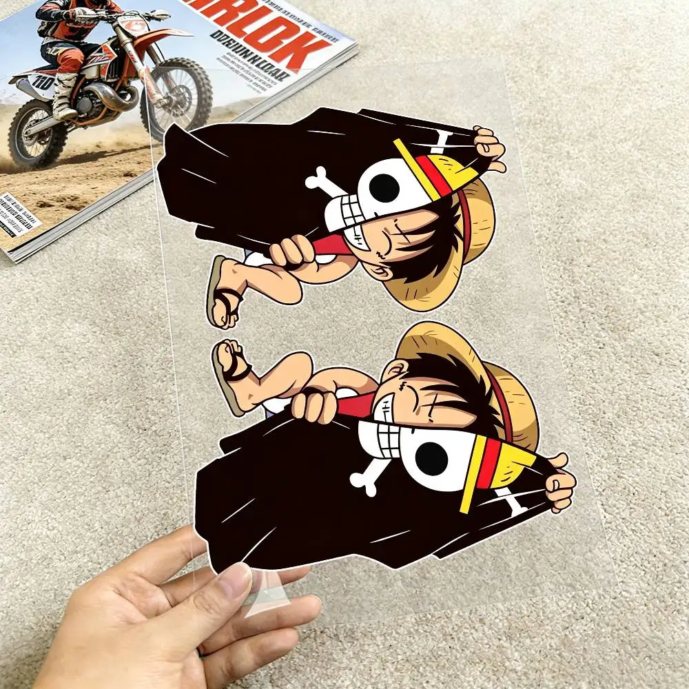 

Monkey D. Luffy one piece Motorcycle Reflective Stickers Waterproof Decals for Helmet Scooter Fuel Tank Toolbox Racing