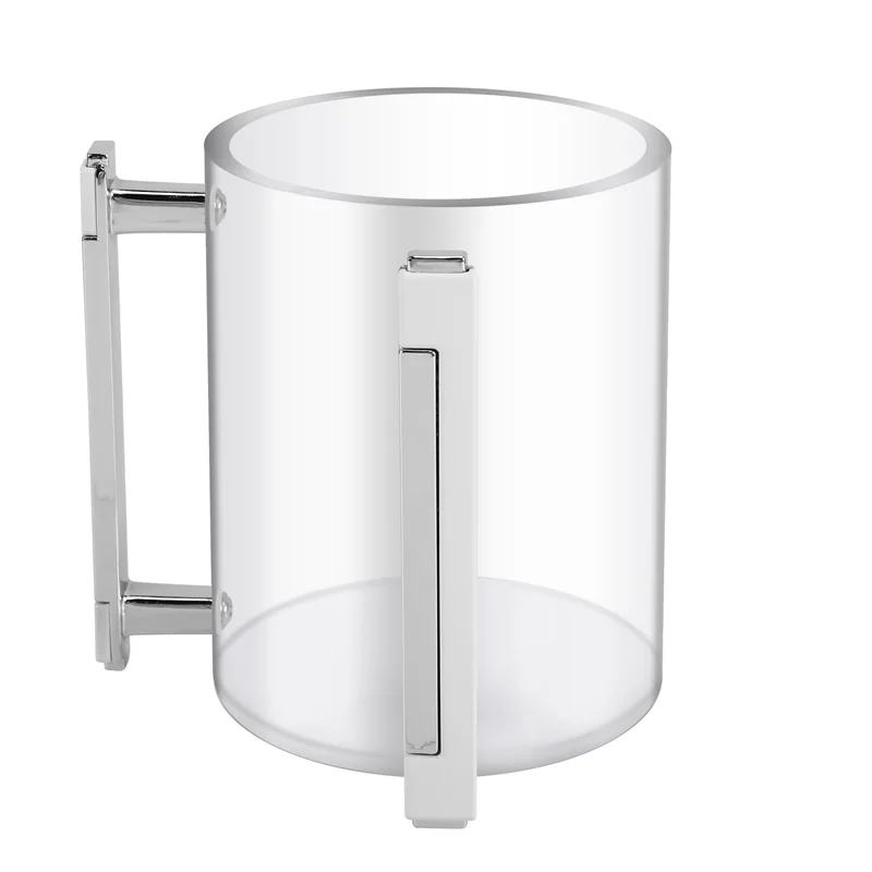 AB11-Washing Cup For Hand For Jewish Prayer Wash Set- Acrylic Round Shape With Two Metal Handles, Hand-Wash Gift