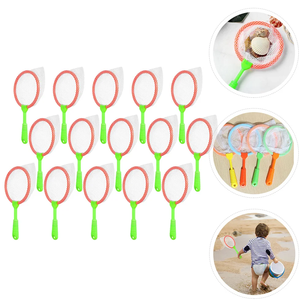 

15Pcs Outdoor Fishing Nets Portable Children Fish Catcher Set Colorful Lightweight Fish Catching Nets for Kids Entertainment