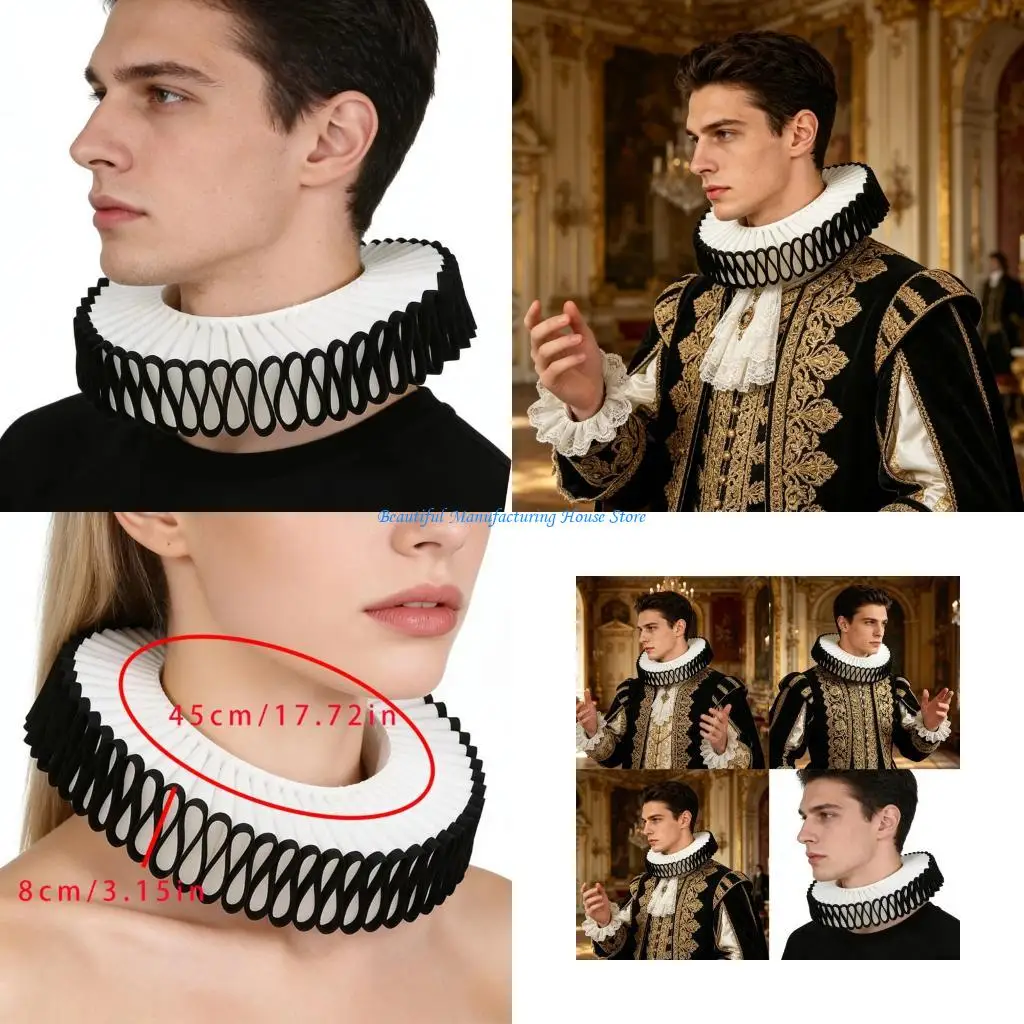 E56A Contemporary Detachable Neckpiece Women's Accessory Collar Costume Neckwear
