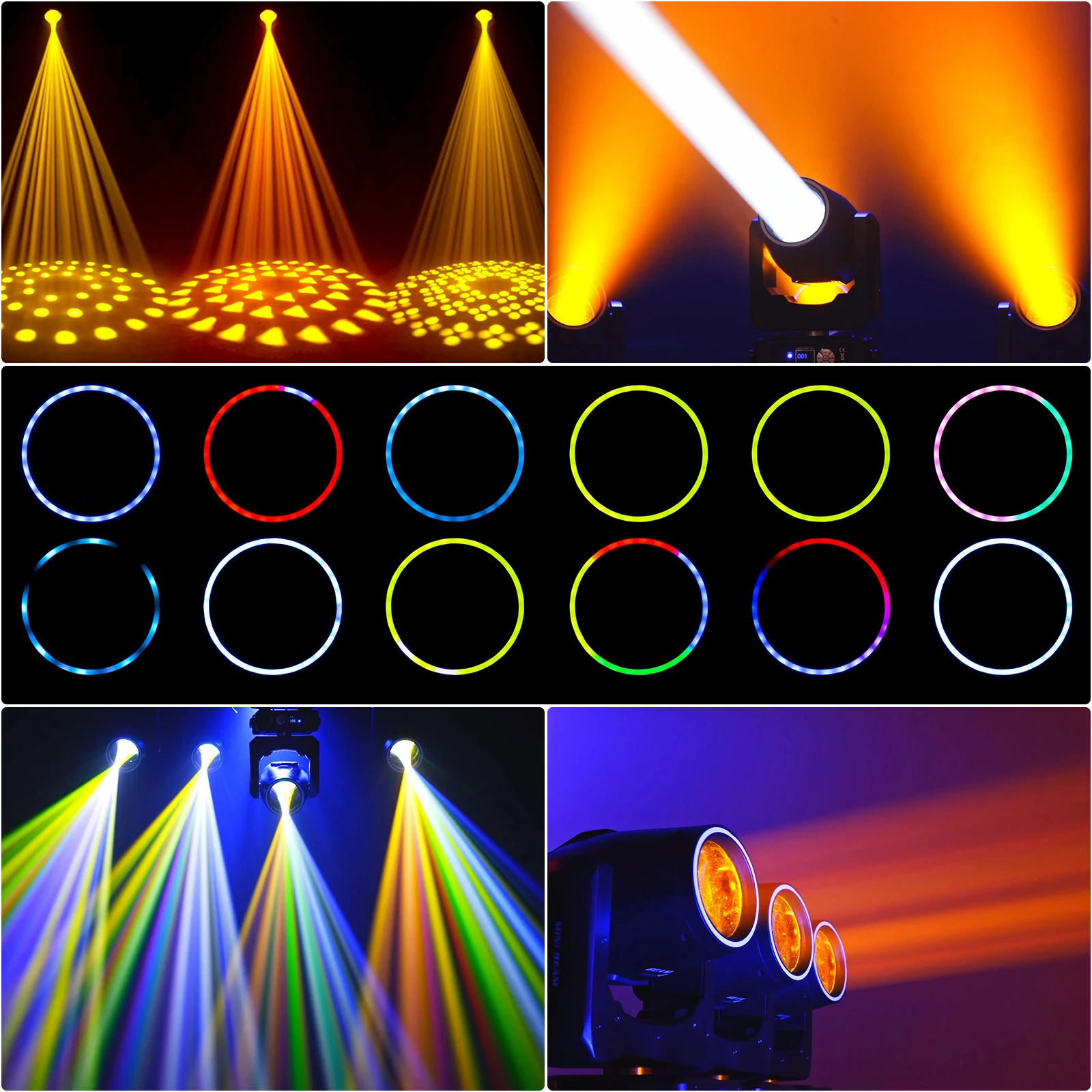 Yiflamefly 450 W Moving Head Lichter RGBW DMX512 Bühne Lichter DMX Gesteuert Sound Aktiviert Spielen DJ Licht Für Hochzeit Party musik