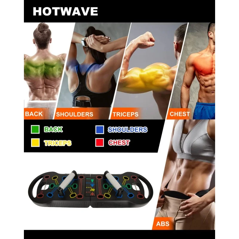 AQHOTWAVE Up Board Fitness,Portable Foldable 20 in 1 Push Up Bar at Home Gym,Pushup Handles for Floor. Professional Strengt