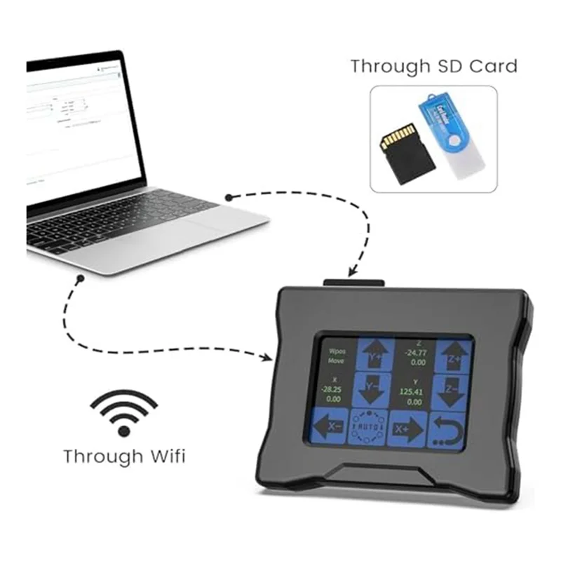 Control de máquina enrutadora AEE3-CNC, módulo de Control GRBL sin conexión con pantalla táctil TFT, para CNC 3018/3020/3040Pro/4540, para cortar