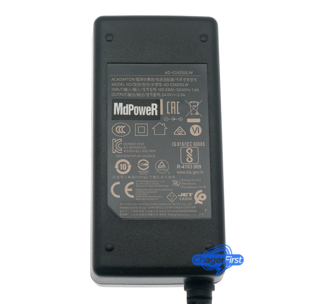 24V 2.5A 60W AD-E24250LW AC Adapter for Casio AP-470 PX-A800 AP-650 PX-758 PX-780 CT-X5000 CT-X5100 Privia PX-850  Power Supply