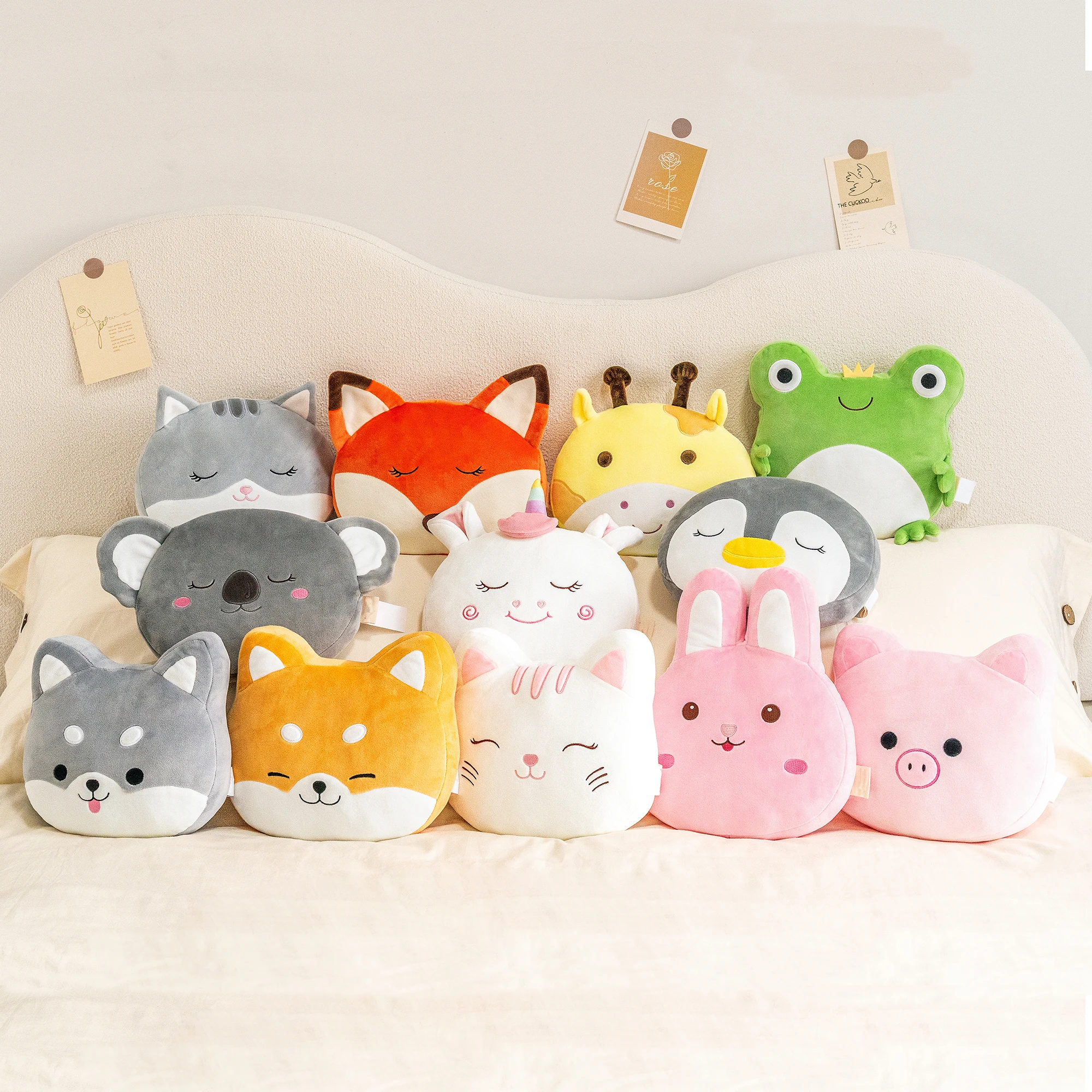 Knuffels Knuffeldier Schattig Kussen Bed Slaapkussen Home Decor Pop Kawaii Dierenkussen voor Jongens Meisjes kinderen Verjaardagscadeau