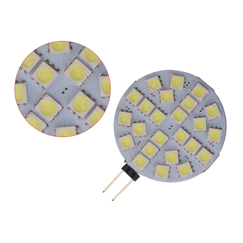 

10 шт., 4,8 Вт, цоколь G4, 5050 SMD, мини-светодиодная лампа постоянного тока 12 В, замена галогенной двухконтактной лампы, светодиодная лампа